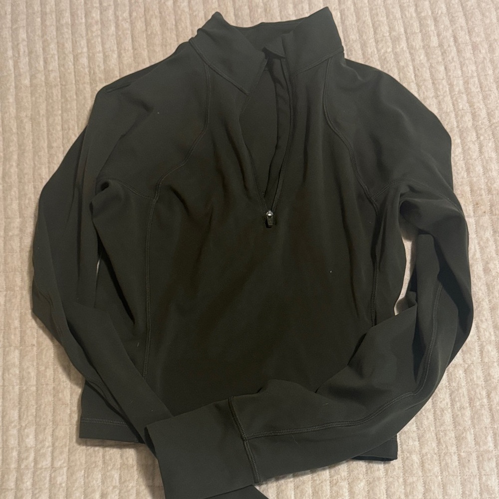 CRZ YOGA Women's Black Quarter-Zip Sweatshirt